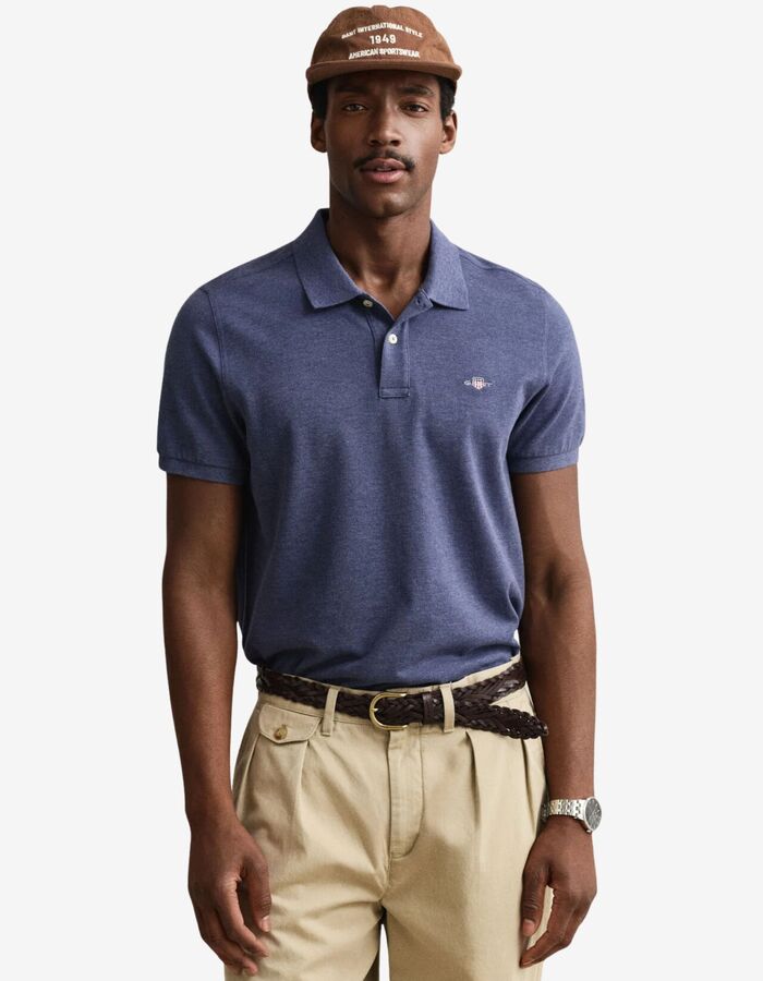 Regular-fit piqué poloshirt in regeneratief katoen