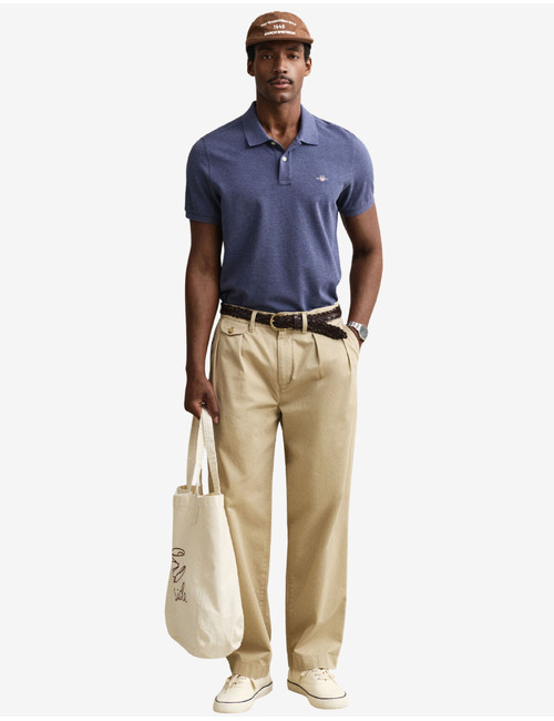 Regular-fit piqué poloshirt in regeneratief katoen