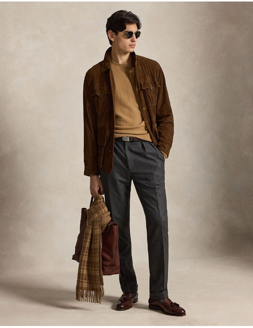 Merino wollen trui in crouton tan heather