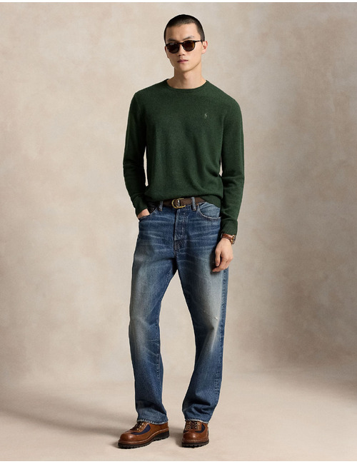 Merino wollen trui in lodgepole pine heather