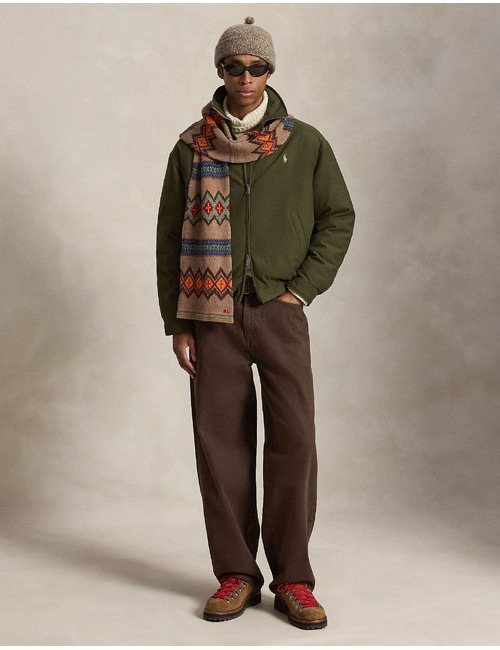 Down jacket in company olive met 650 fill power don
