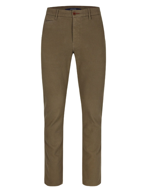 Elegance pantalon en tissu texturé taupe