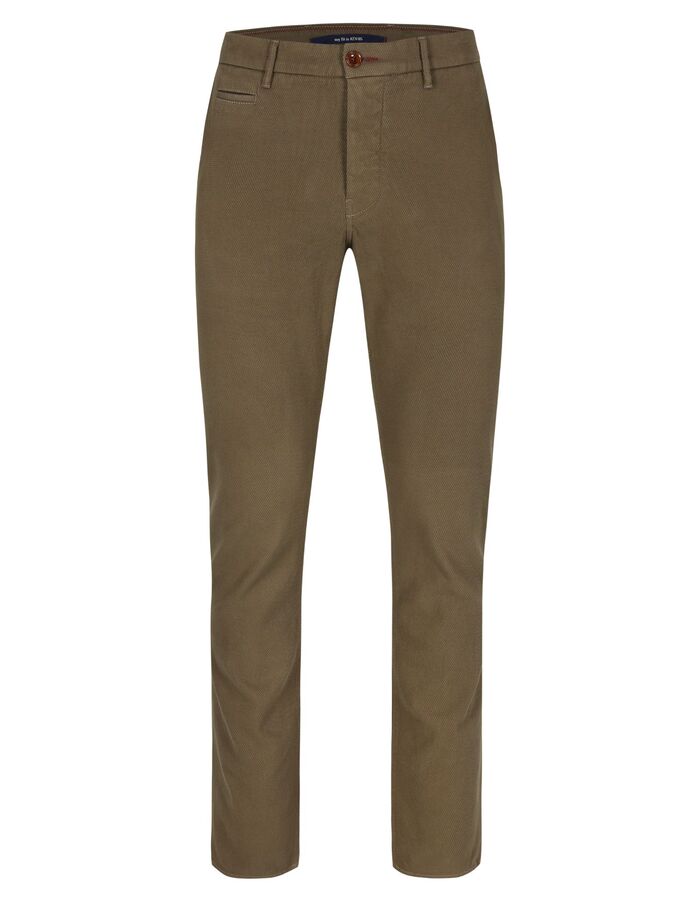 Elegance pantalon en tissu texturé taupe