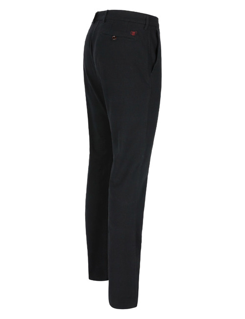 Pantalon stretch à carreaux noir