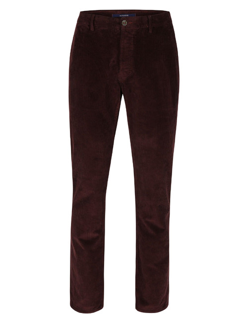 Pantalon en velours côtelé bordeaux