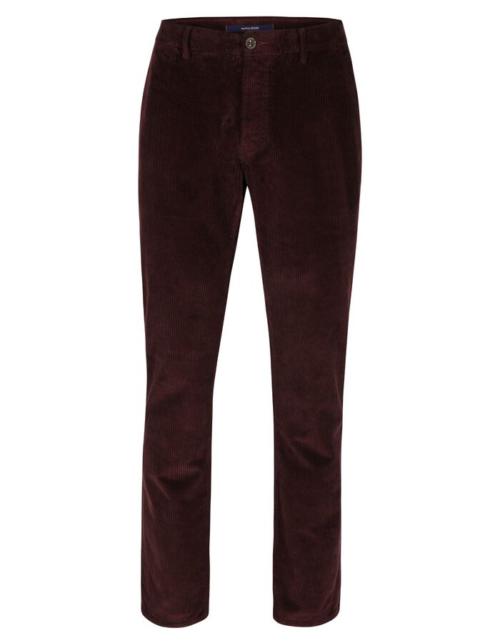 broek in bordeaux ribfluweel