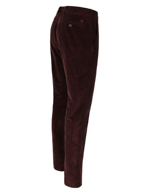 Pantalon en velours côtelé bordeaux