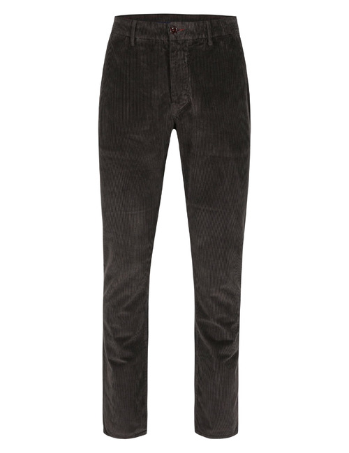 Pantalon en velours côtelé brun foncé