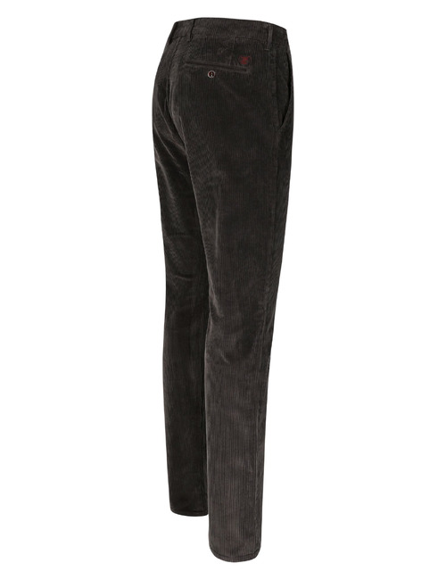 Pantalon en velours côtelé brun foncé