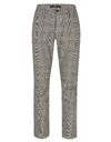 Pantalon stretch à carreaux beige