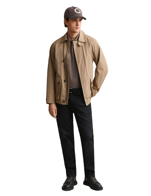 Classic piqué polo in katoen taupe