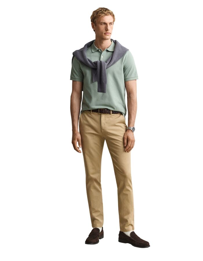 Regular fit poloshirt in mintgroen