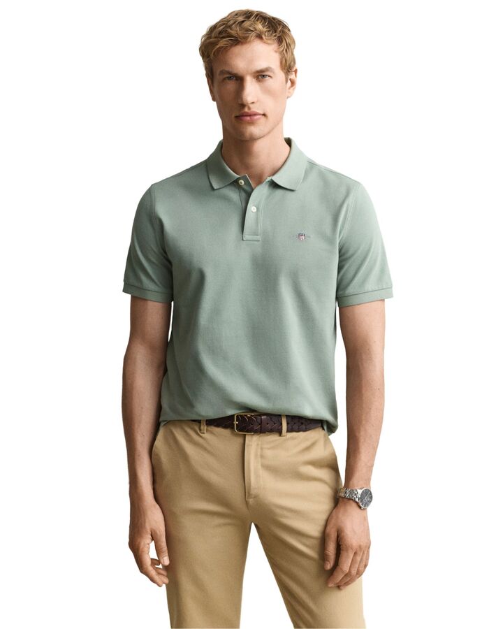 Regular fit poloshirt in mintgroen