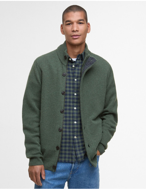 Sjaalkraag cardigan in zachte wolmix