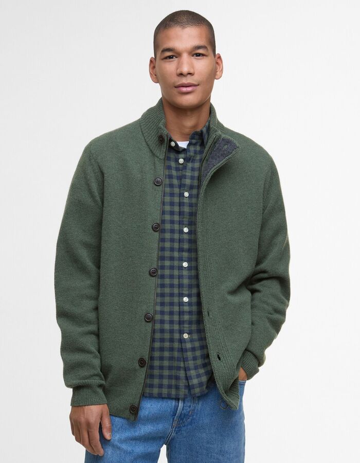 Sjaalkraag cardigan in zachte wolmix