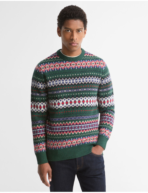 Fair Isle wollen trui met kleurrijk dessin