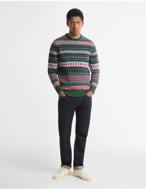 Fair Isle wollen trui met kleurrijk dessin