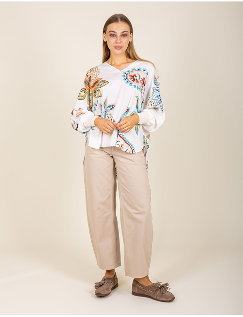Blouse met paisleyprint