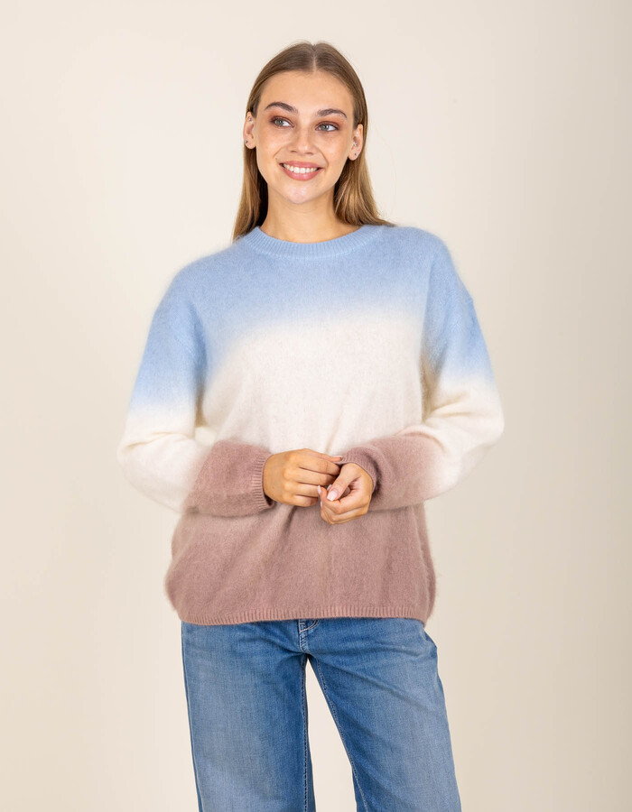 Pull à dégradé de couleurs dans des tons doux