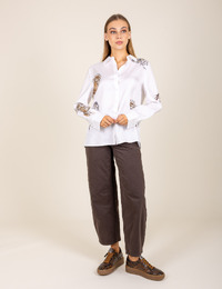 Blouse met paardenprint
