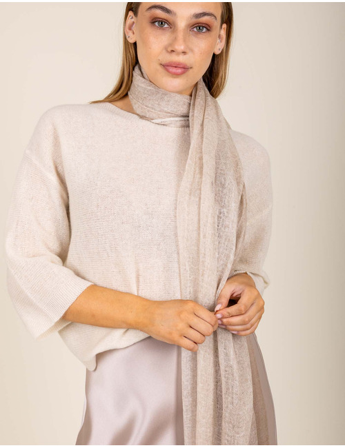 Sjaal in zachte beige tint