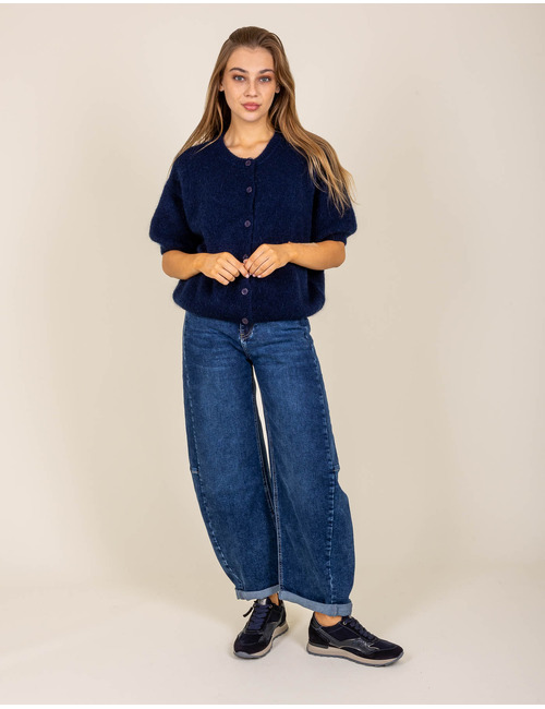 Amarante - korte mouw gilet in navy