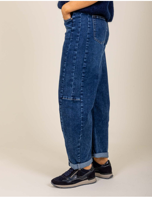 Chimay - Jean cargo en denim bleu