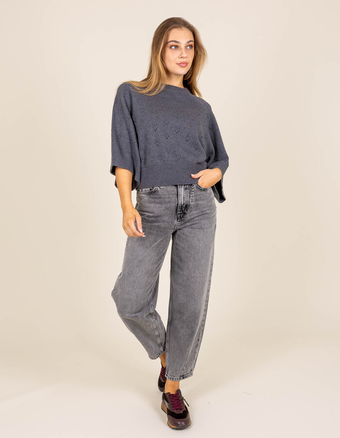 Twinset lange mouw pull grijs