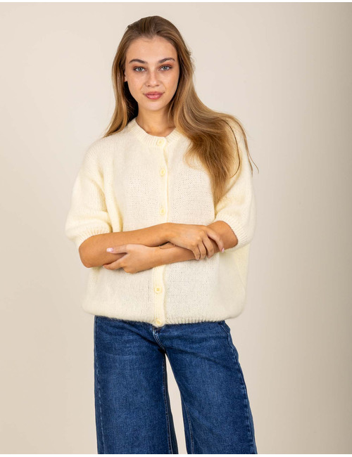 Amarante - korte mouw gilet in geel