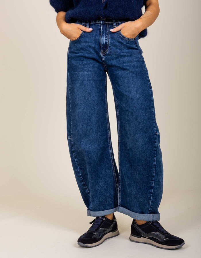 Chimay - Cargo jeans in blauwe denim