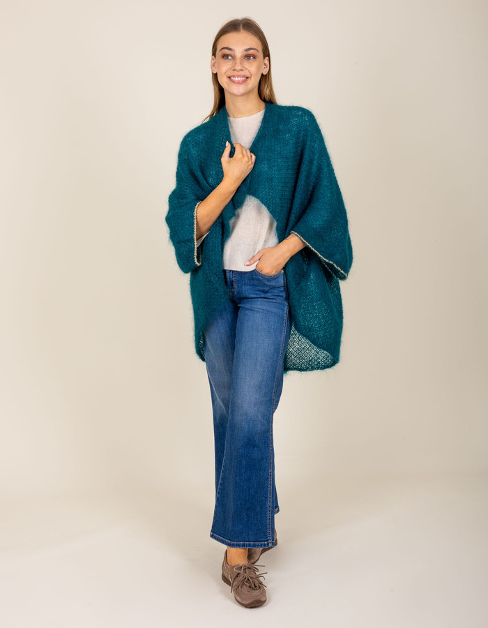 Annelies - Gilet en maille vert