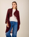 Annelies - gebreide gilet in bordeaux