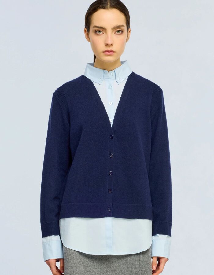 Semi Couture lange mouw gilet navy