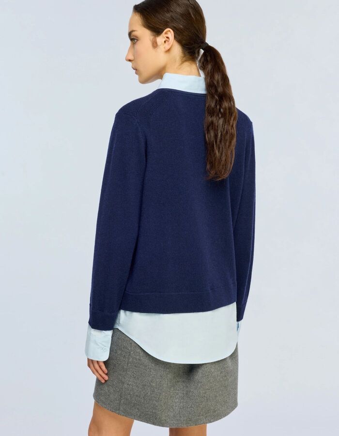 Semi Couture lange mouw gilet navy