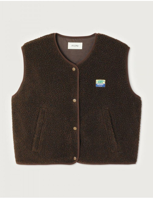 Hoktown - Veste sans manches effet teddy en brun