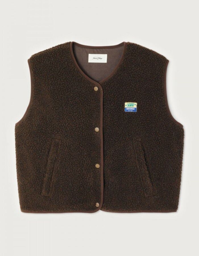 Hoktown - Veste sans manches effet teddy en brun