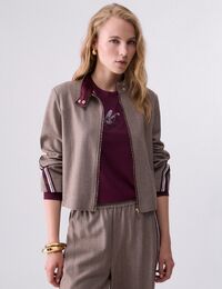 Veste slim fit avec bande bicolore