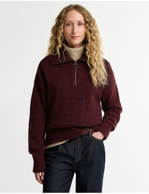 Pull met halve ritssluiting 