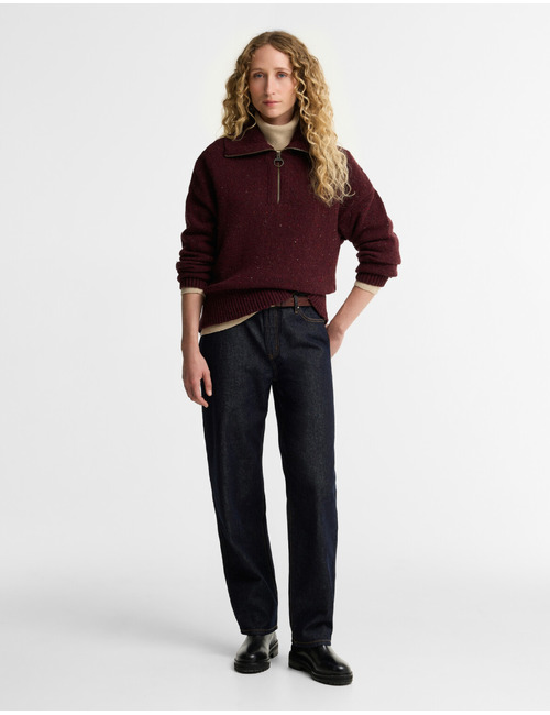 Pull met halve ritssluiting 