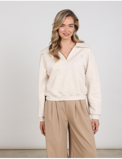 Nukus lange mouw pull bruin