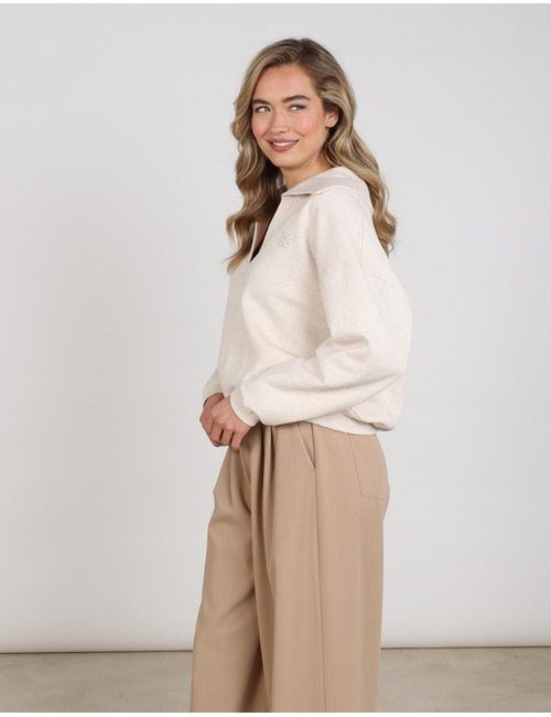 Nukus lange mouw pull bruin