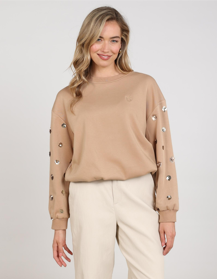 Nukus lange mouw pull camel
