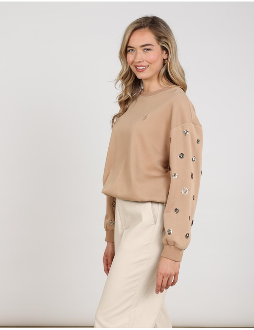 Nukus lange mouw pull camel