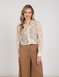 Aysha - blouse met verfijnde veerstructuur