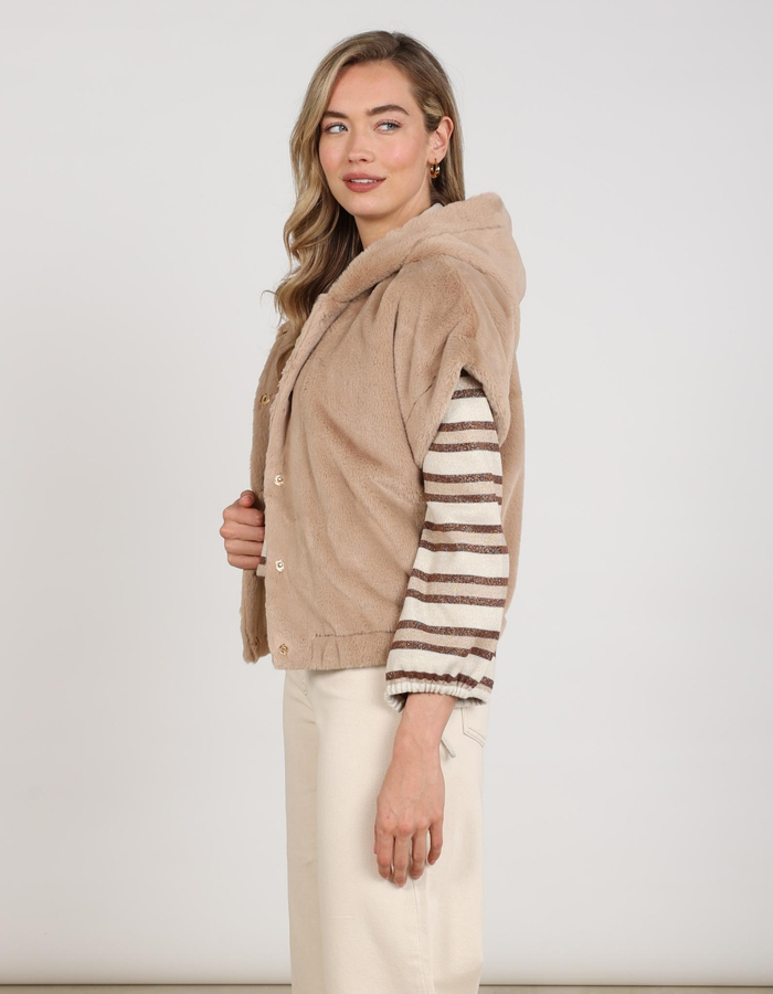 Nukus gilet zonder mouw beige