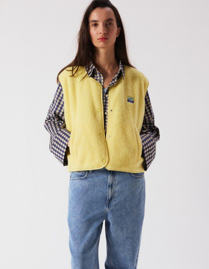 Hoktown - Veste teddy couleur beurre