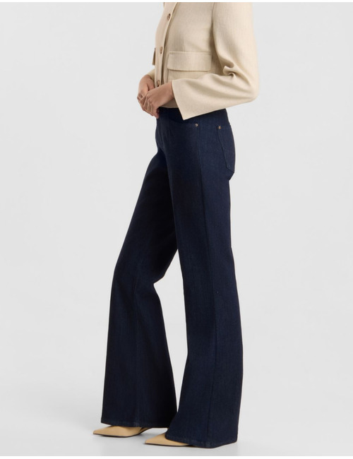 Nami - jean flare à jambes larges avec pli marqué