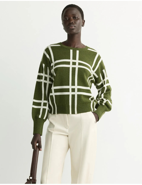 Sara - Pull à motif color block en doux mélange de cachemire