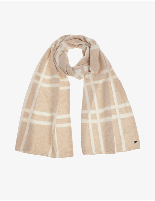 Sylvia - Sjaal met blokprint in zachte cashmeremix