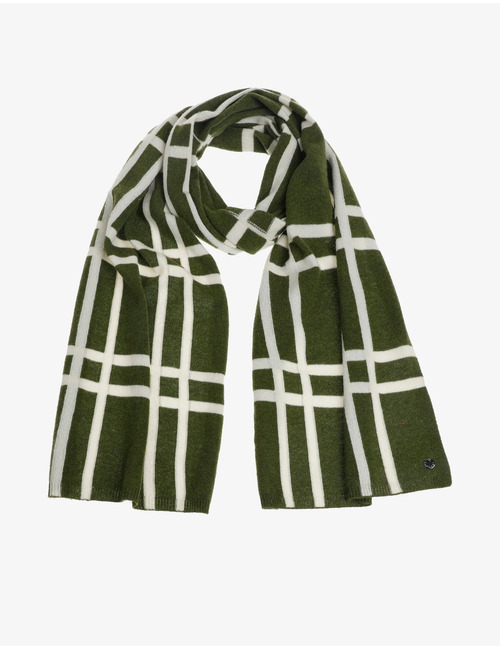 Sylvia - Sjaal met blokprint in zachte cashmeremix